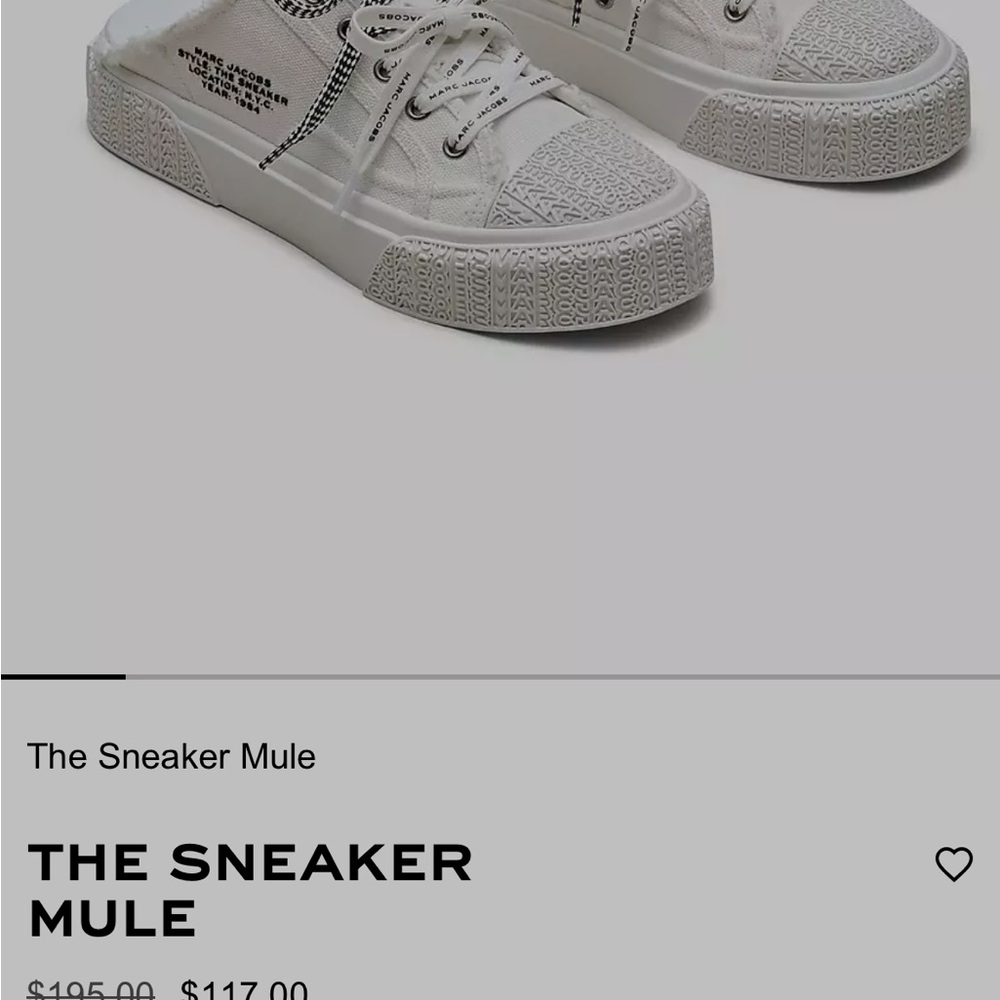 Marc Jacobs White Sneaker Mule